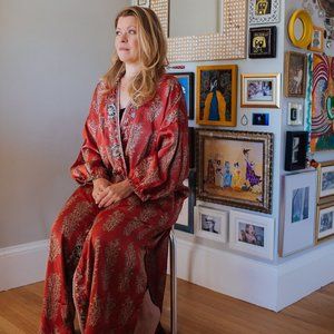 NWT Zara Floral Kimono Red XS Bloggers Favorite